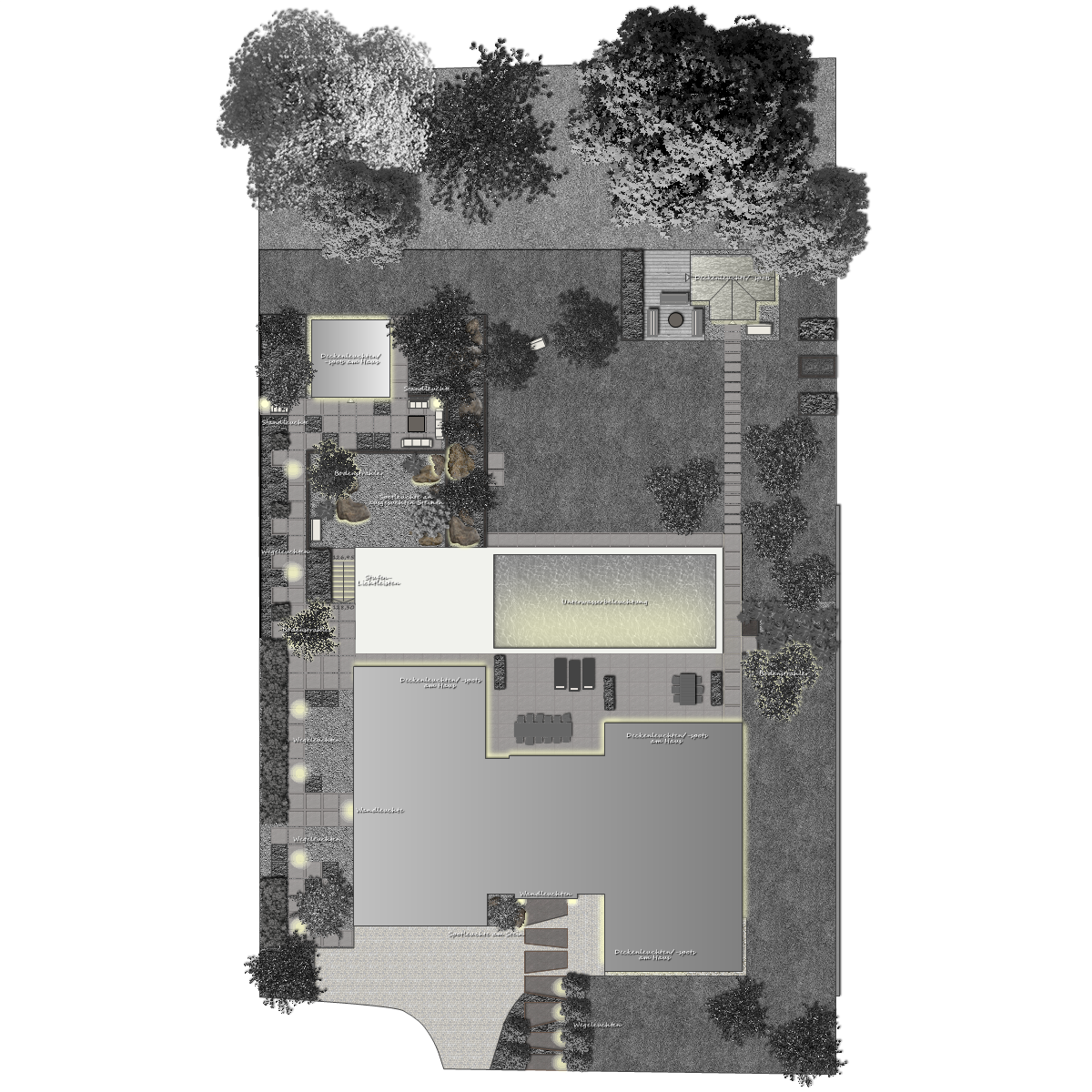 Gartenplanung Beleuchtungskonzept