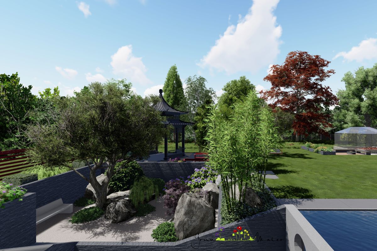 Visualisierung Gartenkonzept